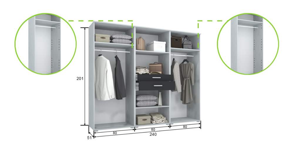 Corpus GIB Salon 9. 240 cm Sanremo-Canterbury