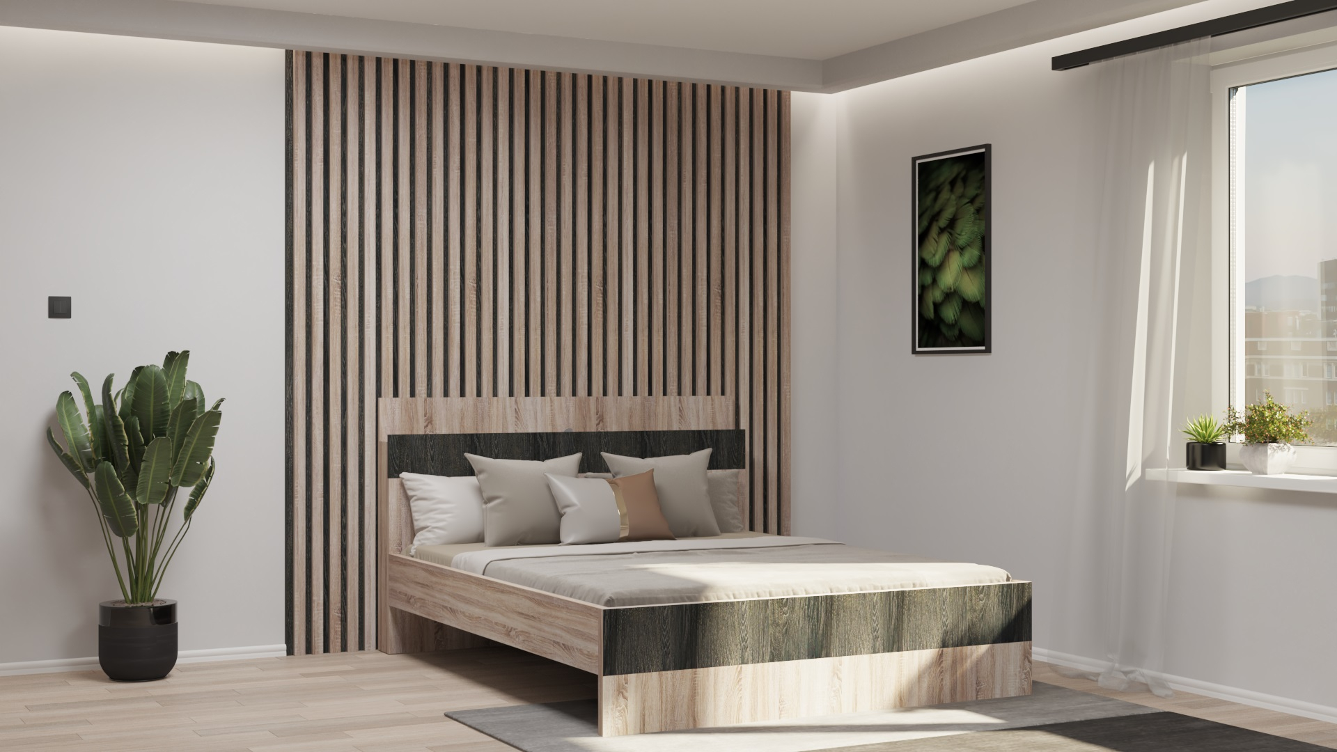 Corpus Tritón Falpanel 165 x 40 cm Lap: Antracit Léc: Sonoma